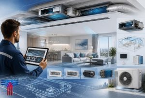 کاتالوگ داکت اسپلیت Midea و جدول مشخصات فنی ظرفیت سرمایش و فشار استاتیکی
